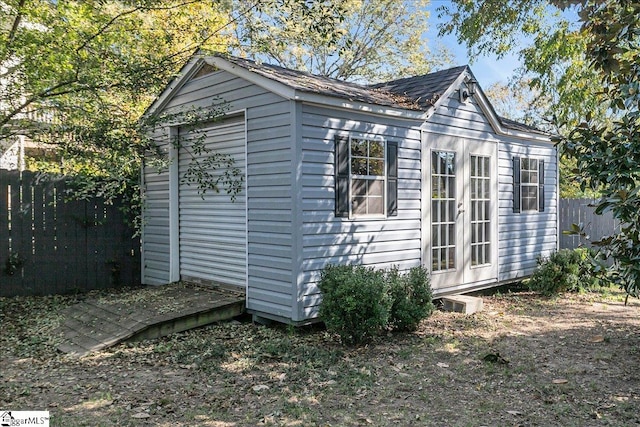 view of outdoor structure