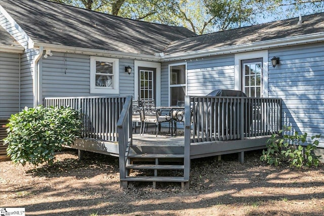 view of wooden deck