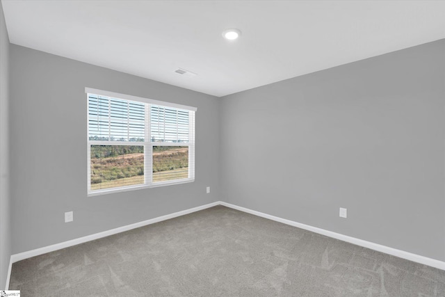 unfurnished room featuring carpet