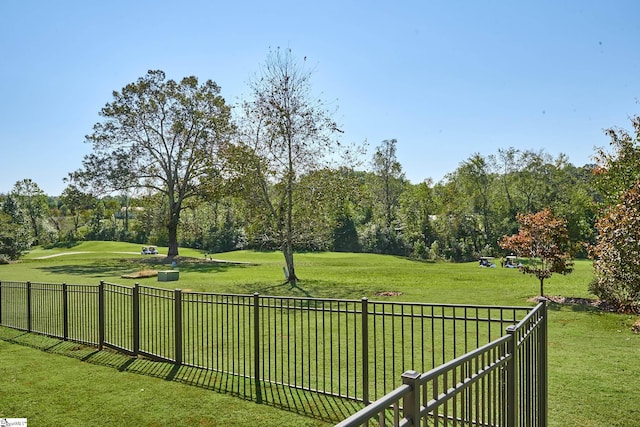 view of home's community with a yard