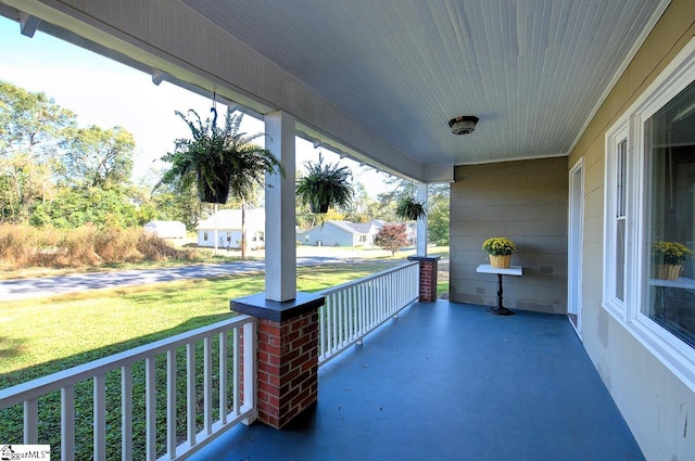 view of patio with covered porch