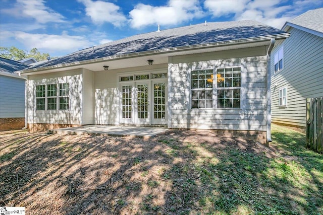 rear view of property with a patio