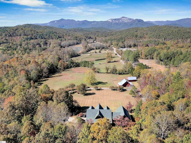 aerial view featuring a mountain view