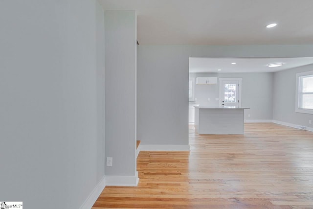 empty room featuring light hardwood / wood-style floors