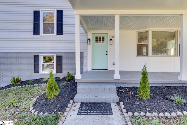 property entrance with a porch