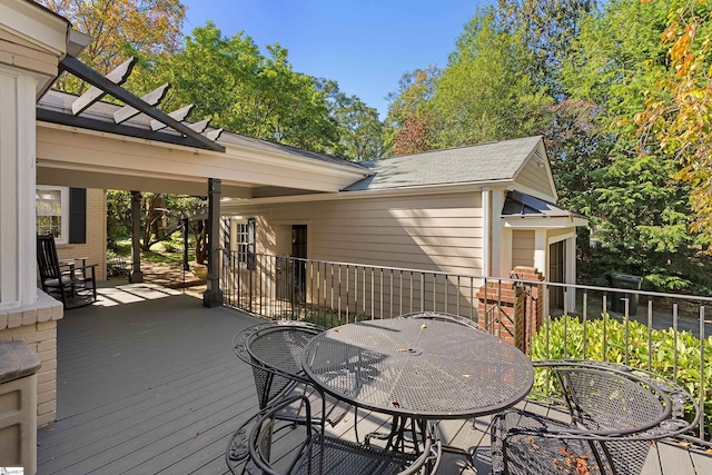 view of wooden deck