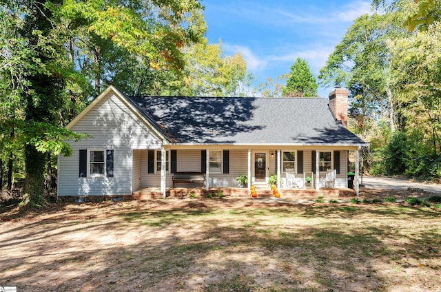 view of front of home with a porch