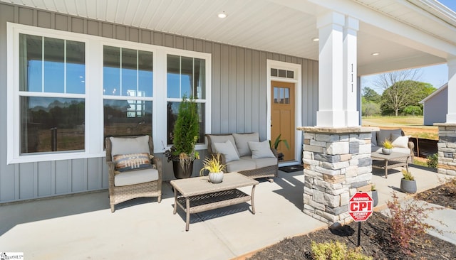 view of patio with covered porch