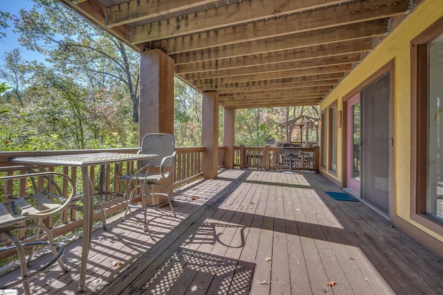 view of wooden deck