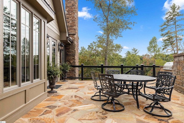 view of patio / terrace featuring grilling area