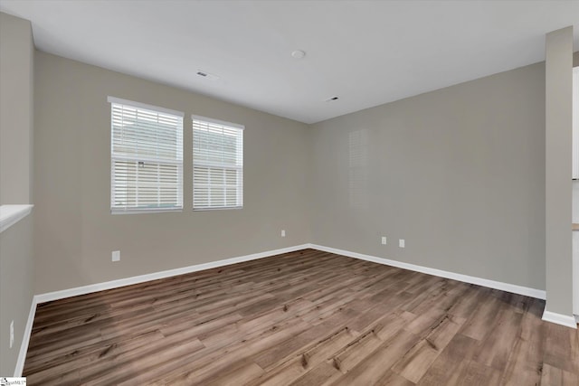 empty room featuring light hardwood / wood-style flooring