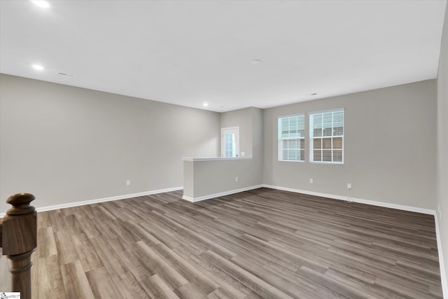 empty room featuring light hardwood / wood-style floors