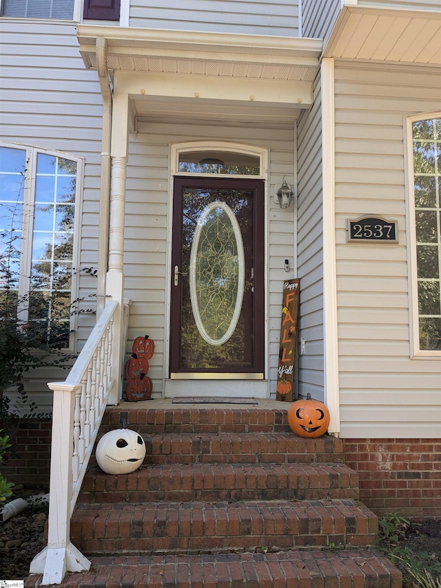 view of doorway to property