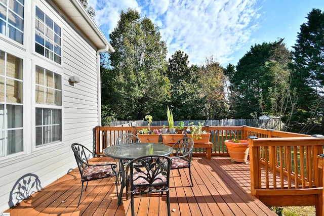 view of wooden deck