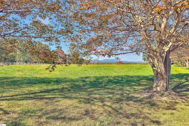 view of yard featuring a rural view