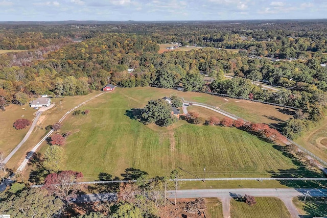 bird's eye view with a rural view