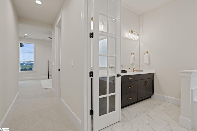 bathroom featuring vanity