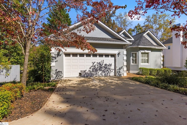 view of front facade featuring a garage