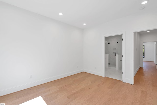 empty room featuring light hardwood / wood-style floors