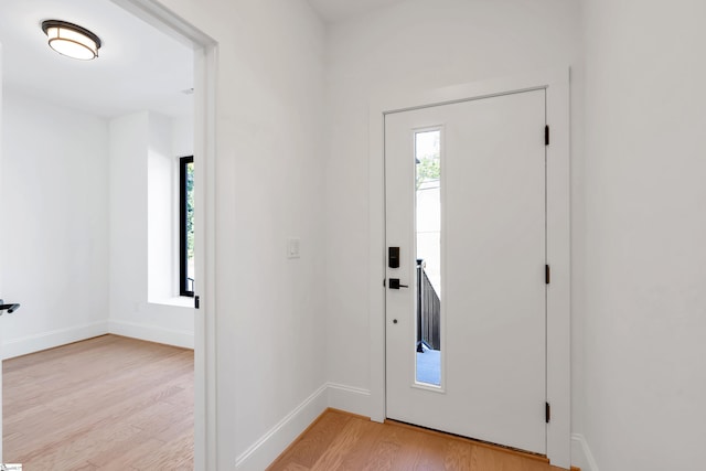 entryway featuring light hardwood / wood-style floors