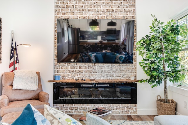 living room featuring hardwood / wood-style flooring