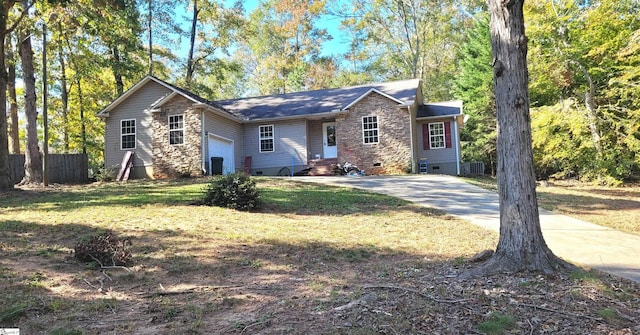 view of single story home