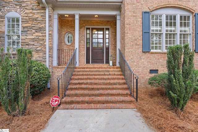 view of doorway to property