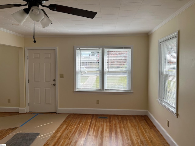 foyer entrance featuring light wood-type flooring and plenty of natural light