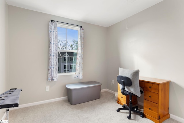 office area featuring carpet