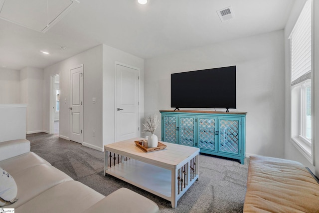 view of carpeted living room