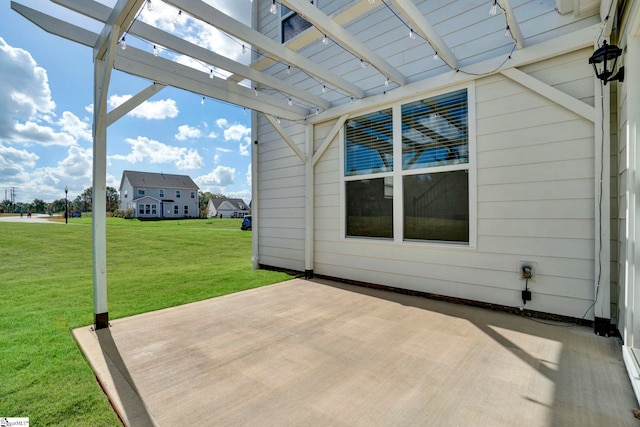 view of patio / terrace with a pergola