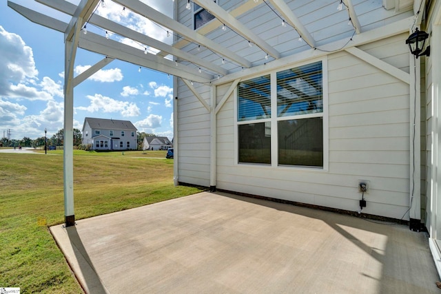 view of patio with a pergola