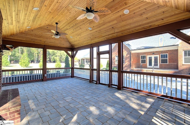 113 Bonaire Pointe Smithbrook Subdivision, Anderson, SC 29621 - unfurnished sunroom featuring french doors, a ceiling fan, and lofted ceiling