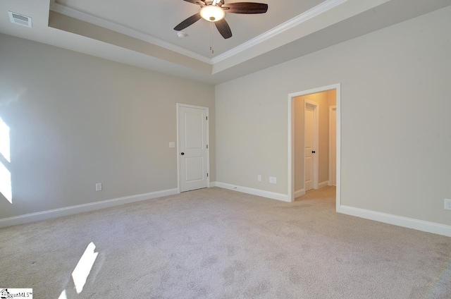 113 Bonaire Pointe Smithbrook Subdivision, Anderson, SC 29621 - unfurnished bedroom with crown molding, light colored carpet, a tray ceiling, and baseboards