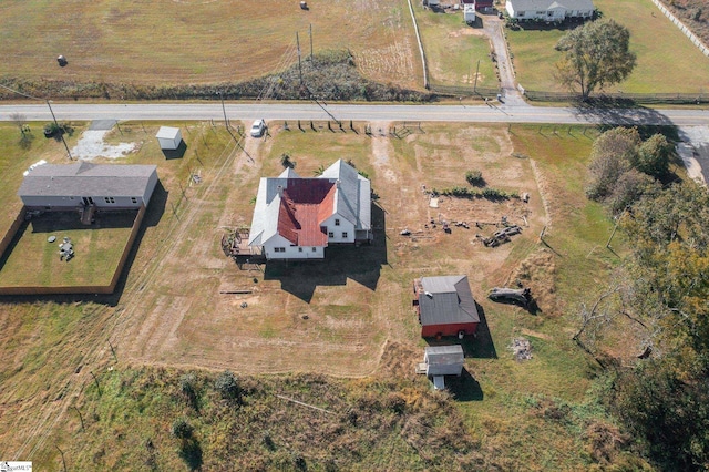 drone / aerial view featuring a rural view