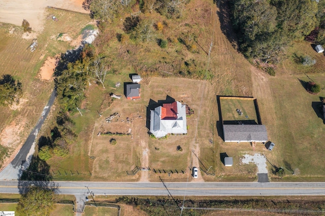 bird's eye view with a rural view