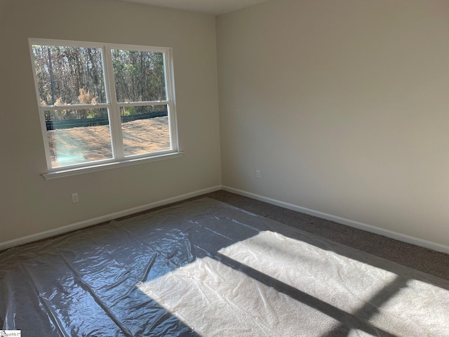 view of carpeted spare room