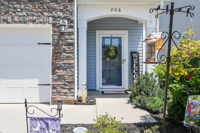 view of doorway to property