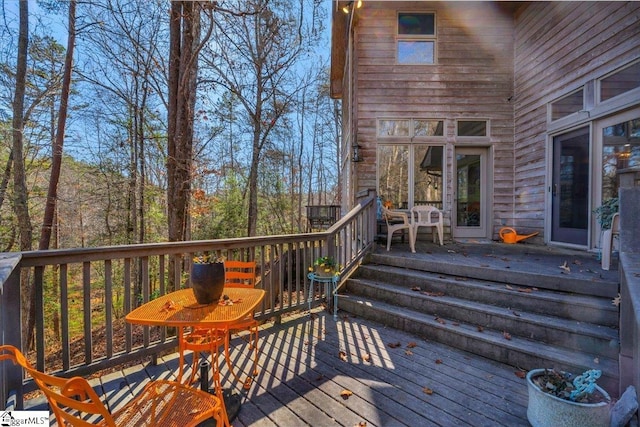 view of wooden terrace