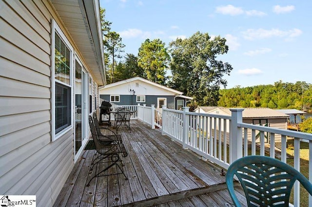 view of wooden deck