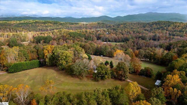 aerial view featuring a mountain view