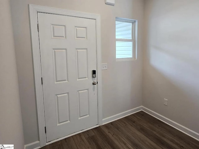 entryway featuring dark hardwood / wood-style flooring