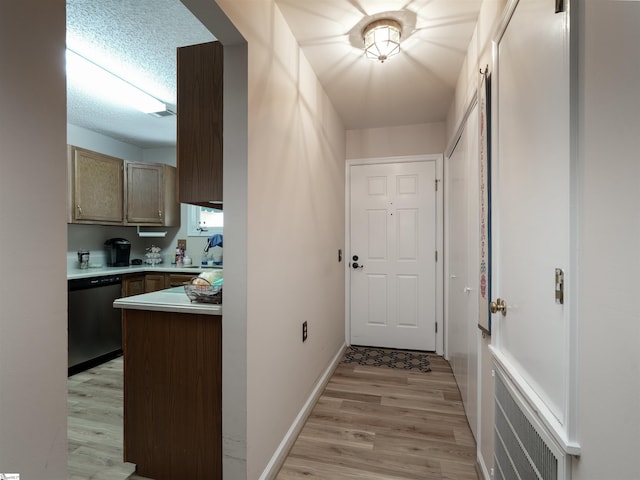 hall featuring light hardwood / wood-style flooring