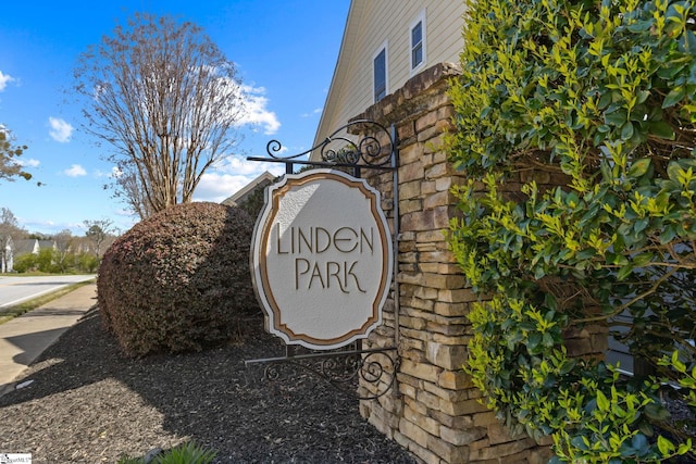 view of community sign