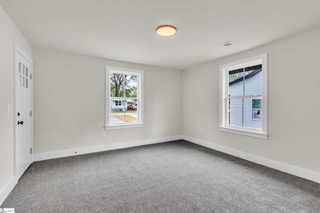 spare room with carpet floors