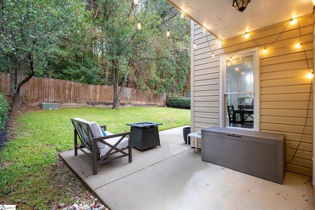 view of patio / terrace with an outdoor living space