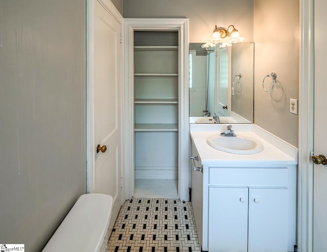 bathroom with vanity