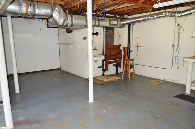 view of basement