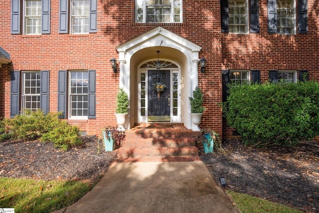 property entrance featuring french doors