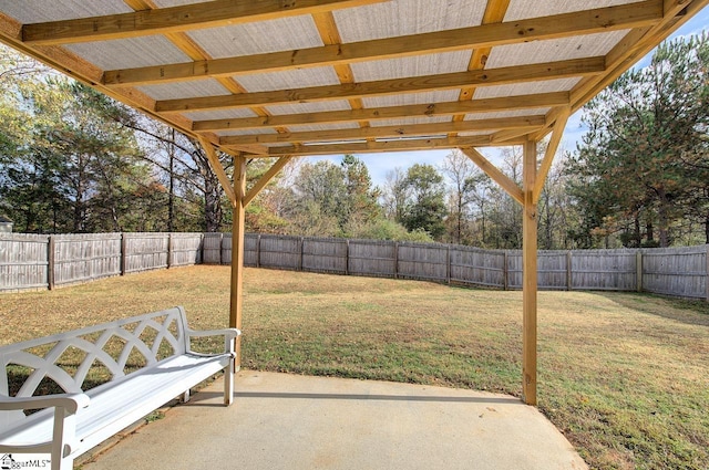 view of yard with a patio